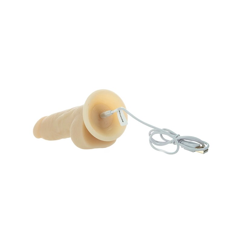 Wibrator - Naked Addiction Rotating & Vibrating Dong with Remote 18 cm Vanilla